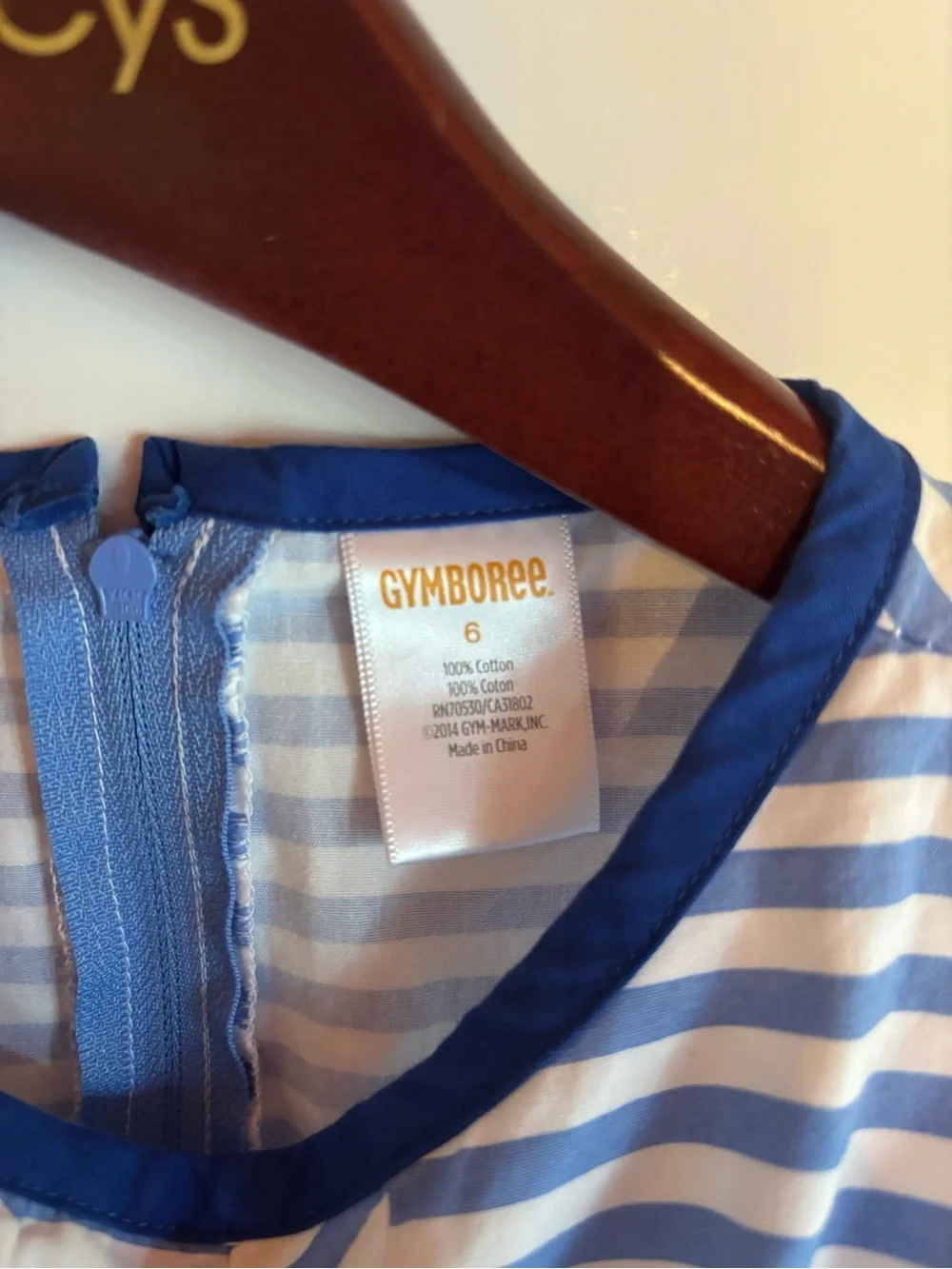 Gymboree Blue and White Striped Drop-Waist Dress